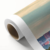 Art Deco poster of Estonia scenery in pastel shades on rolled canvas, ideal for nursery wall art.