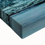 Large art of a black and white Finnish landscape on stretched canvas, ideal for bedroom decor.