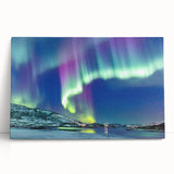 Large black and white photo of a Finnish landscape on stretched canvas, suitable for kitchen art.