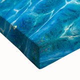 Large art of a black and white Corsican landscape on stretched canvas, ideal for bedroom wall decor.