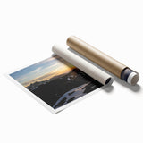 Extra large rolled print of French Alps scenery with vibrant green and blue tones, ideal for classy bathroom wall art.