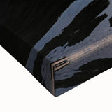 Black and white landscape art painting of the French Alps on large stretched canvas, suitable for bedroom wall decor.