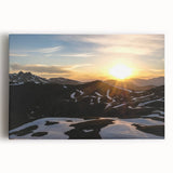 Black and white photo of the French Alps on stretched canvas, ideal for kitchen wall art or bedroom ambiance.