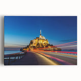 Black and white stretched canvas of a scenic French village, ideal for kitchen wall art or bedroom decor.