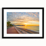 Extra large framed wall art of abstract scenery in vibrant colors on textured canvas, ideal for living room decor.