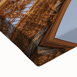 Large art featuring a black and white Paris landscape on stretched canvas, ideal for bedroom wall decor.