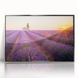 Large art print of a Provence landscape in muted earth tones on a framed acrylic, ideal for modern art wall decor.