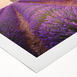 Art deco poster of a Provence landscape in soft pastel shades on rolled canvas, suitable for dining room walls.