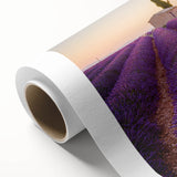 Art Deco poster of Provence landscape with muted earth tones on rolled canvas, ideal for nursery wall art.