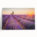 Black and white large art print of Provence scenery on stretched canvas, ideal for kitchen wall art.
