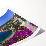 Extra large wall art featuring line art flowers in a minimalist style on a rolled canvas, ideal for large living room decor.