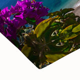 Large art of a black and white landscape painting of southern France on stretched canvas, ideal for bedroom wall decor.