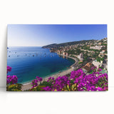 Large black and white stretched canvas of a scenic South France landscape, ideal for kitchen wall art.