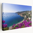 A panoramic view of a Southern France landscape on large stretched canvas, featuring soft pastel colors.