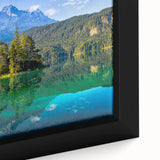 Black wall art featuring a textured scene of Bavaria, Germany, in vibrant colors on a framed canvas.