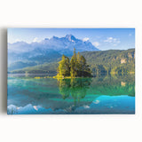 Black and white stretched canvas of Bavarian landscape, ideal for kitchen wall art or bedroom ambiance.