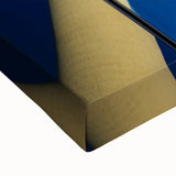 Large art depicting the Berlin skyline in black and white on a stretched canvas, suitable for bedroom wall decor.