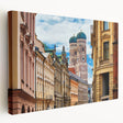 Large canvas print depicting a vibrant Munich cityscape, ideal for kitchen wall art.