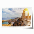 Rolled print of Athens scenery with soft pastel colors, suitable as art wall dining room decor.