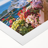 Art deco poster of Crete, Greece scenery on rolled canvas, in muted earth tones, suitable for dining room wall art.