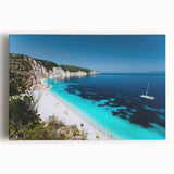 Black and white photo of Rhodes, Greece on stretched canvas, ideal for kitchen wall art.