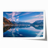 Extra large rolled print of a Greenland landscape with vibrant green and blue tones, ideal for art wall dining room.