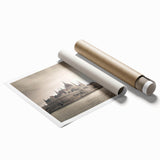 Extra large rolled print of a floral scene in Hungary, featuring soft pastel shades.