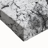 Black and white landscape painting of Capri on stretched canvas, ideal for bedroom wall art.