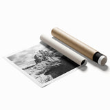 Extra large rolled print featuring a scenic Capri landscape with vibrant floral elements, ideal for classy bathroom wall art.