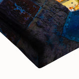 Black and white landscape art painting of Florence on stretched canvas, ideal for bedroom wall decor.