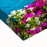 Large art of Lake Como in black and white on stretched canvas, ideal for bedroom wall decor.