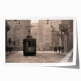 Rolled print of Milan scenery with vibrant floral elements, ideal for art wall dining room or classy bathroom.