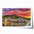 Extra large rolled print of Naples scenery featuring vibrant floral elements.