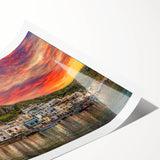 Extra large wall art of line art flowers in subtle beige tones on a rolled canvas, suitable for large living room spaces.