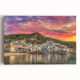 Black and white photograph of Naples on stretched canvas, ideal for kitchen wall art or bedroom decor.