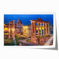 Extra large rolled print of Rome's landscape in muted earth tones, ideal for art wall dining room.