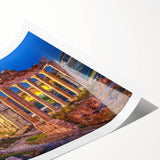 Extra large rolled print of line art flowers with muted earth tones, ideal for large living room wall art.