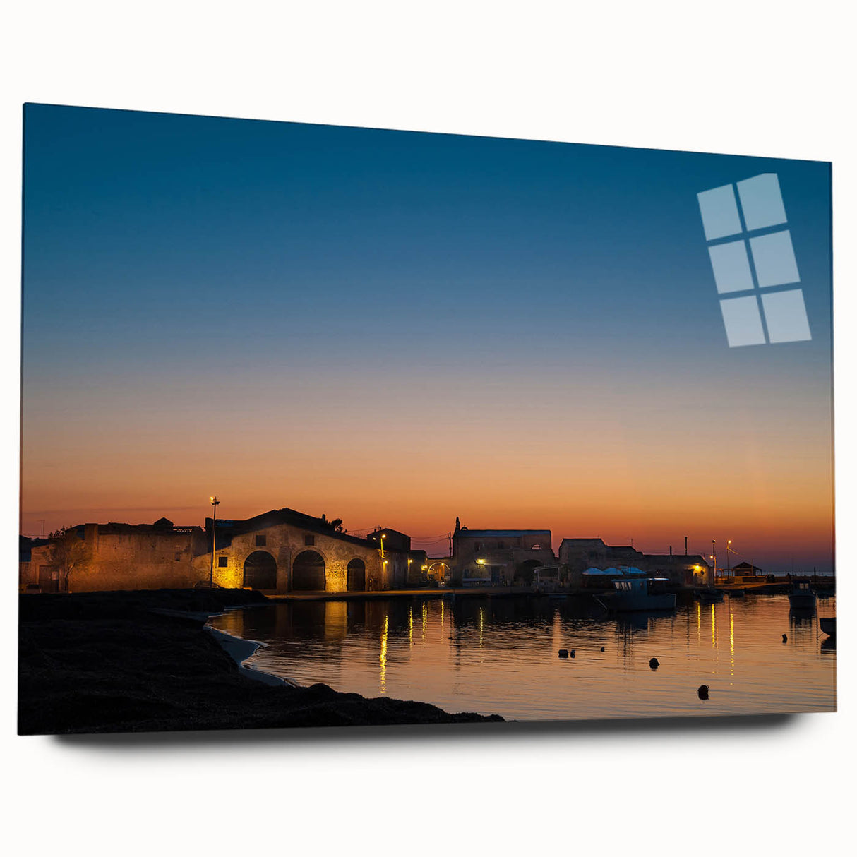 Large abstract wall art of a Sicilian landscape in muted earth tones, acrylic print, ideal for bedroom or dining room decor.