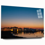 Large abstract wall art of a Sicilian landscape in muted earth tones, acrylic print, ideal for bedroom or dining room decor.