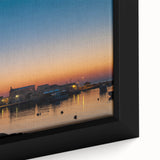 Extra large framed canvas of a textured Sicilian landscape in black with colorful accents, ideal for living room decor.