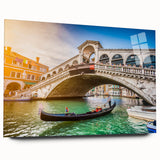 Acrylic print of Venice scenery with muted watercolor tones, ideal for bedroom or dining room art.