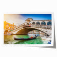 Venice scenery on rolled print, featuring muted watercolors, ideal for art wall dining room.