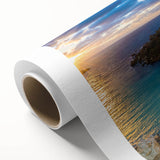 Art Deco poster of a European scenery in Malta, featuring muted earth tones on rolled canvas, ideal for nursery wall art.