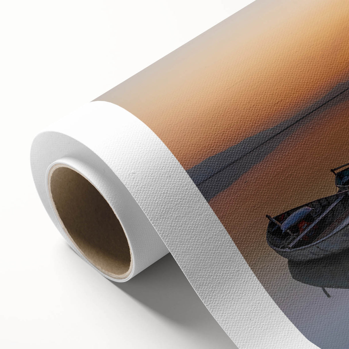 Art deco poster of the Mediterranean Sea in muted blue and white tones, rolled canvas, ideal for nursery wall art.