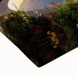 Black and white landscape art painting of Monaco on stretched canvas, ideal for bedroom wall decor.