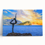 Black and white photograph of Montenegro landscape on large stretched canvas, suitable for kitchen wall art.