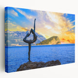 Scenic Montenegro landscape on stretched canvas, featuring muted earth tones, ideal for kitchen wall art.