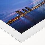 Art deco poster of a European scenery with muted earth tones on rolled canvas, ideal for dining room wall art.