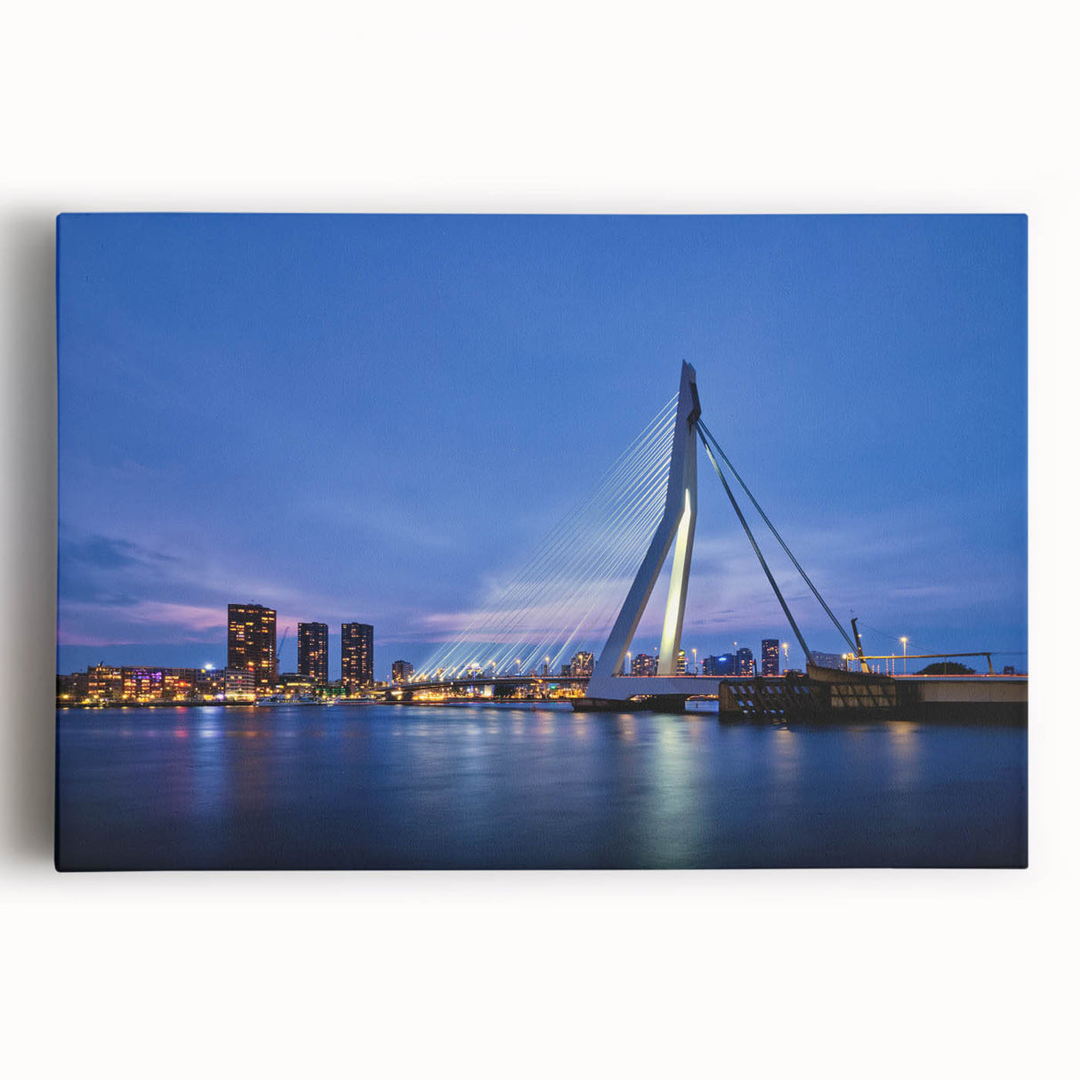 Black and white stretched canvas featuring a panoramic European cityscape, ideal for kitchen wall art.
