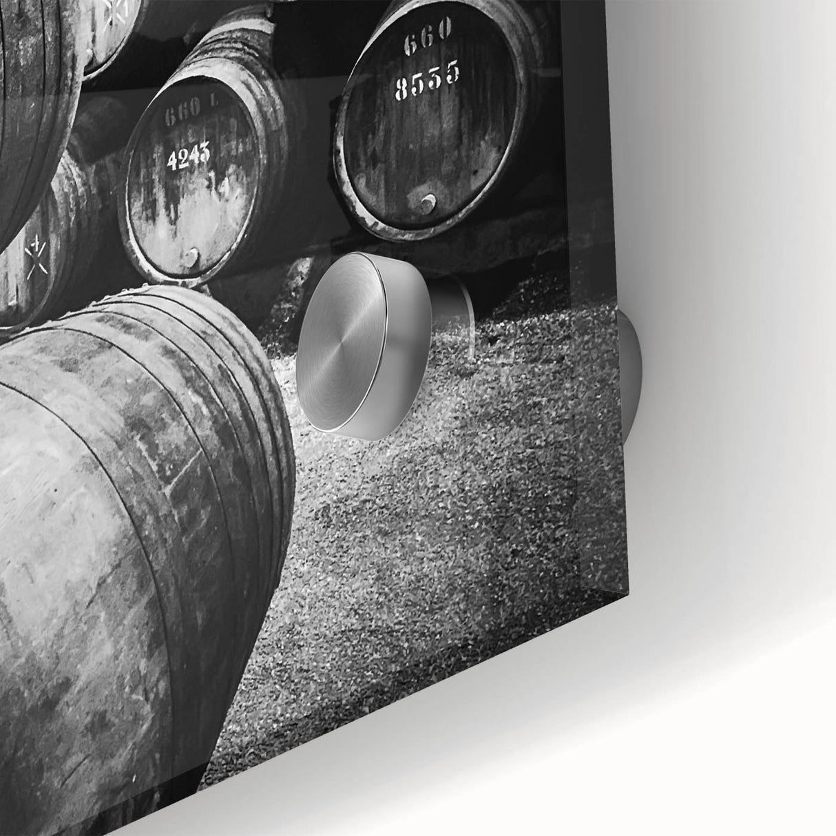 Large abstract wall art depicting Porto's cityscape in mid-century modernist style on acrylic glass.